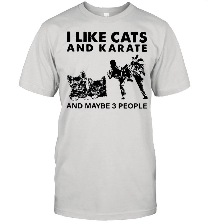 I Like Cats And Karate And Maybe 3 People shirt Classic Men's T-shirt