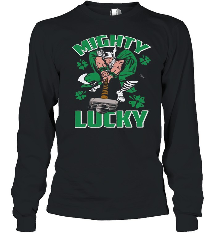 St Patrick’s Marvel Thor Mighty Lucky Funny shirt Long Sleeved T-shirt