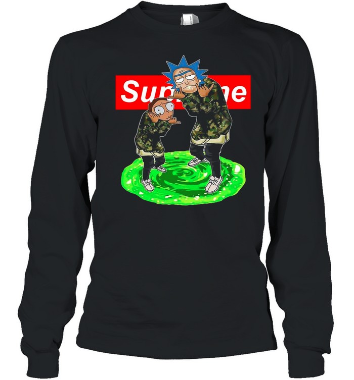 Supreme Logo With Rick And Morty 2021 Shirt Trend T Shirt Store Online