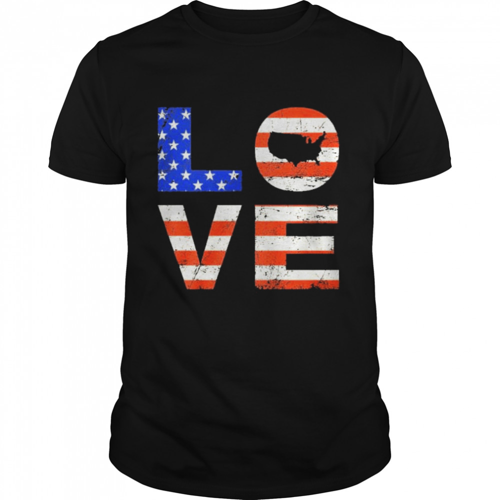 Loves americans flags shirts
