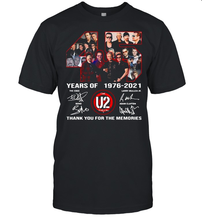 The U2 Portal 45 years of 1976-2021 thank you for the memories signatures shirt Classic Men's T-shirt