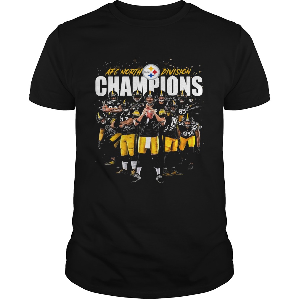 AFC North Division Champions Pittsburgh Steelers signatures shirts