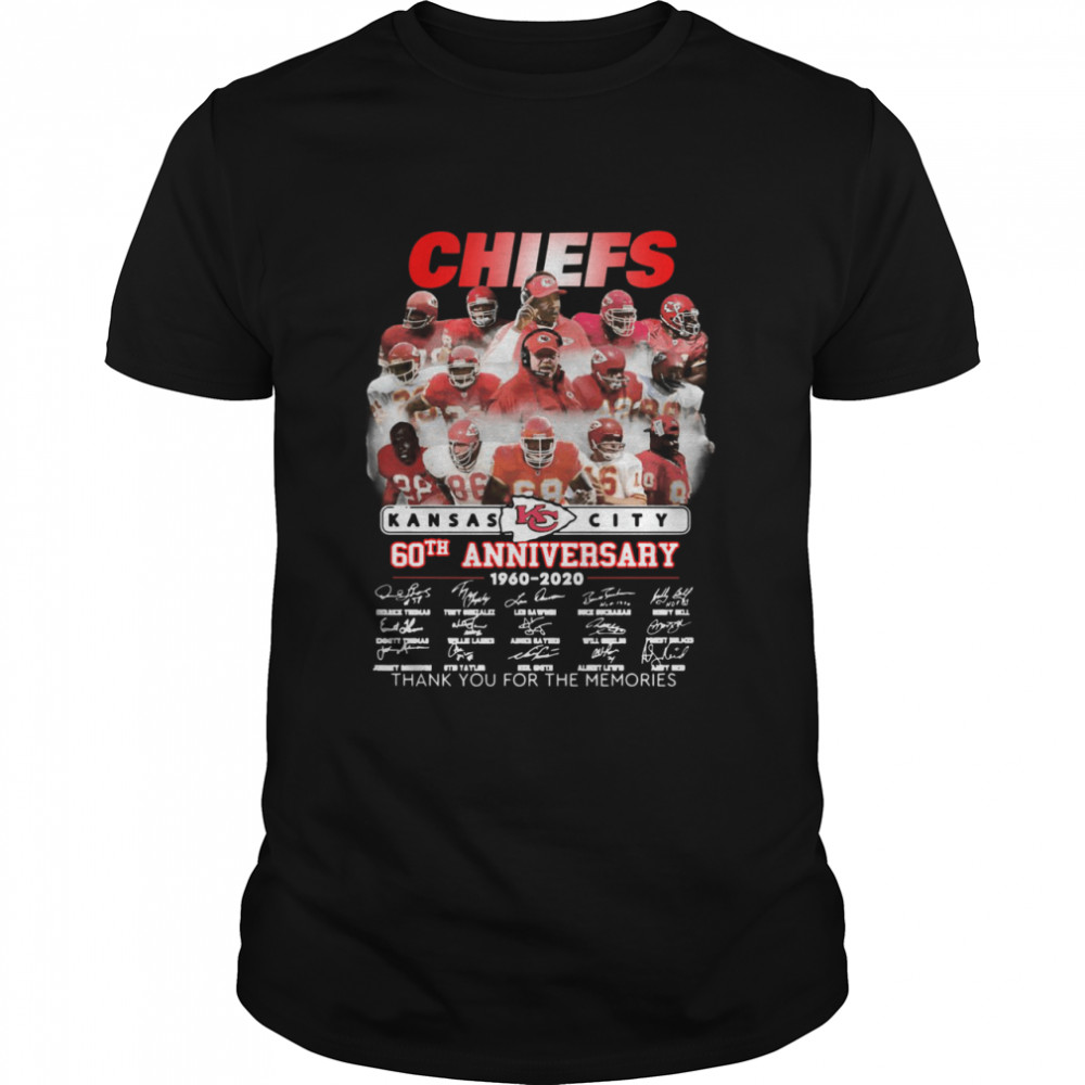 Kansas City Chiefs 60th Anniversary 1960 2020 Thank You For The Memories Signatures shirts