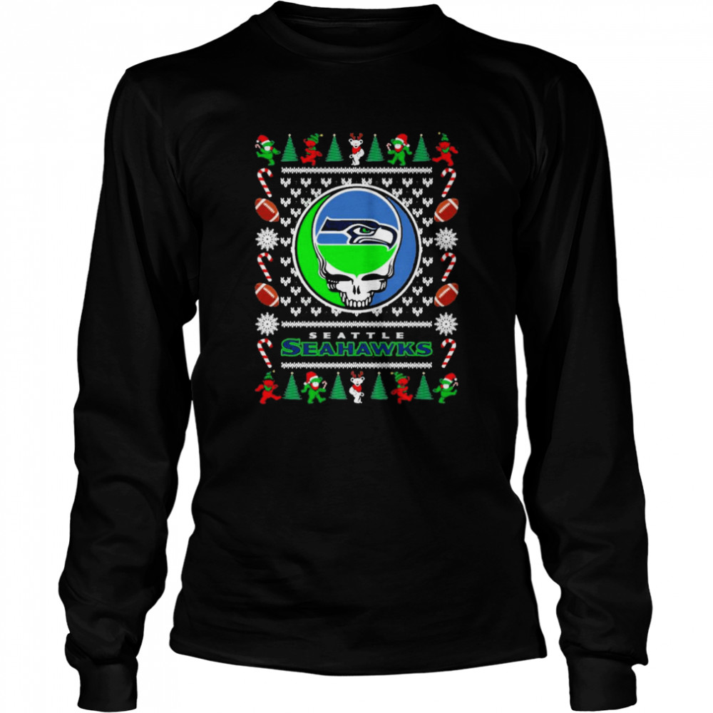 Seattle Seahawks Grateful Dead Ugly Christmas Shirt