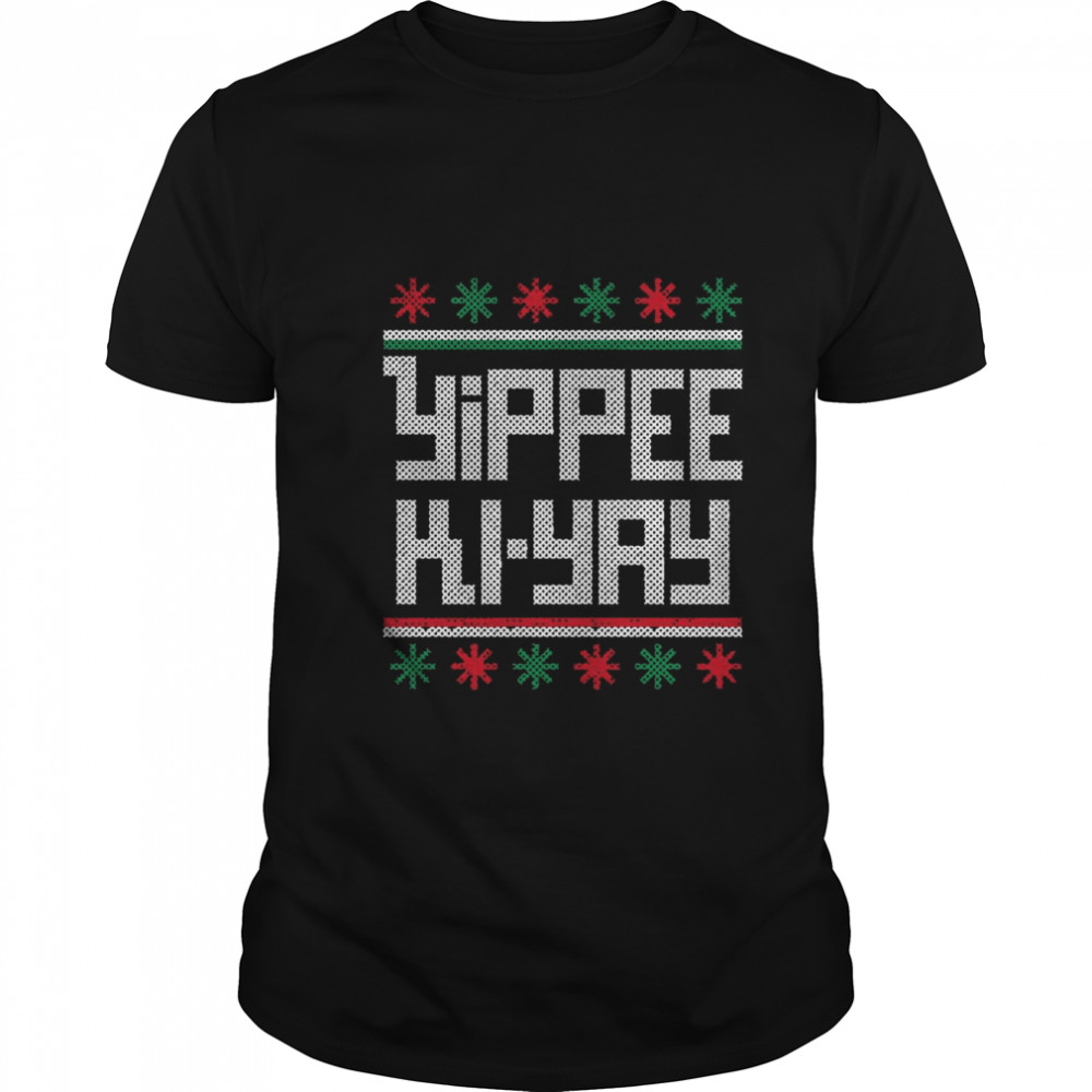 Yippee-Ki-Yay Funny Christmas Cross Stitch Pullover shirt
