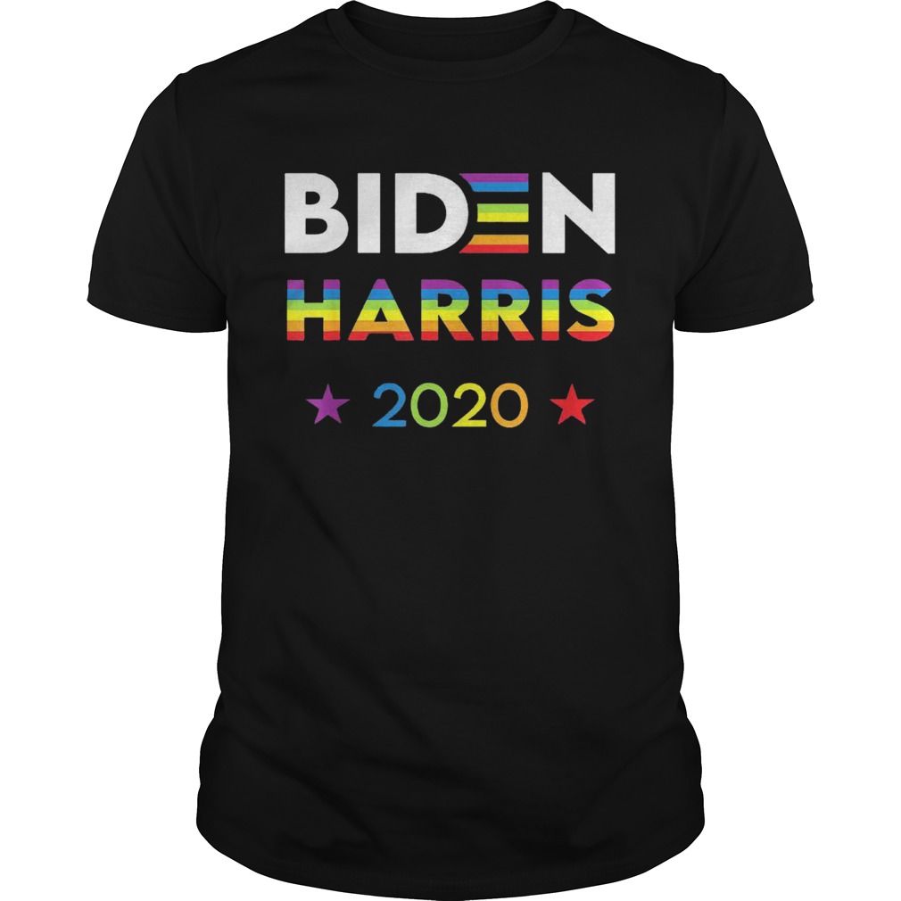 Joe Biden Kamala Harris Rainbow Gay Pride LGBT Election Tee shirt Classic Men's