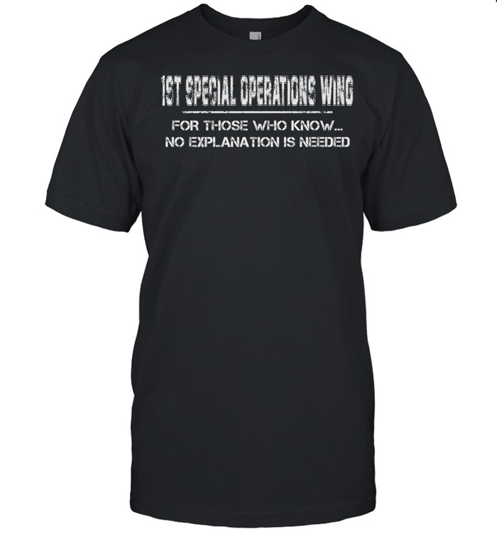 1st Special Operations Wing For Those Who Know No Explanation Is Needed shirt Classic Men's T-shirt