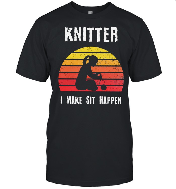 Knitter I make sit happen vintage shirt Classic Men's T-shirt