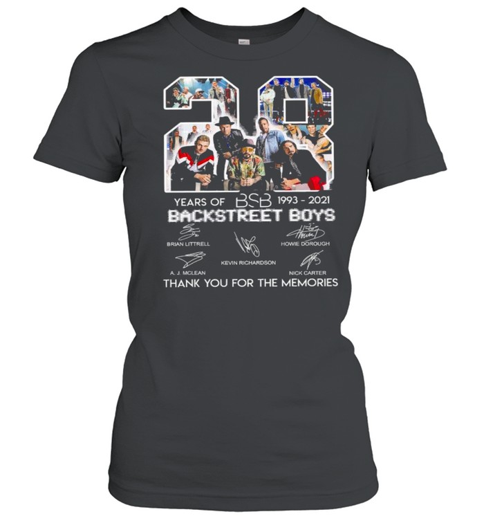 28 Years Of BSB 1993 2021 Backstreet Boys Thank You For The Memories Classic Women's T-shirt