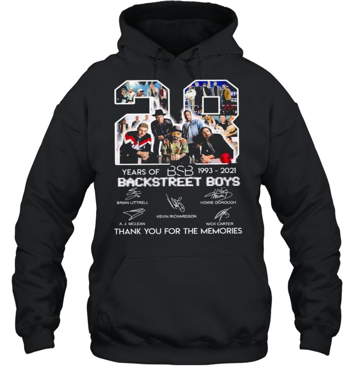 28 Years Of BSB 1993 2021 Backstreet Boys Thank You For The Memories Unisex Hoodie