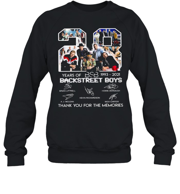 28 Years Of BSB 1993 2021 Backstreet Boys Thank You For The Memories Unisex Sweatshirt