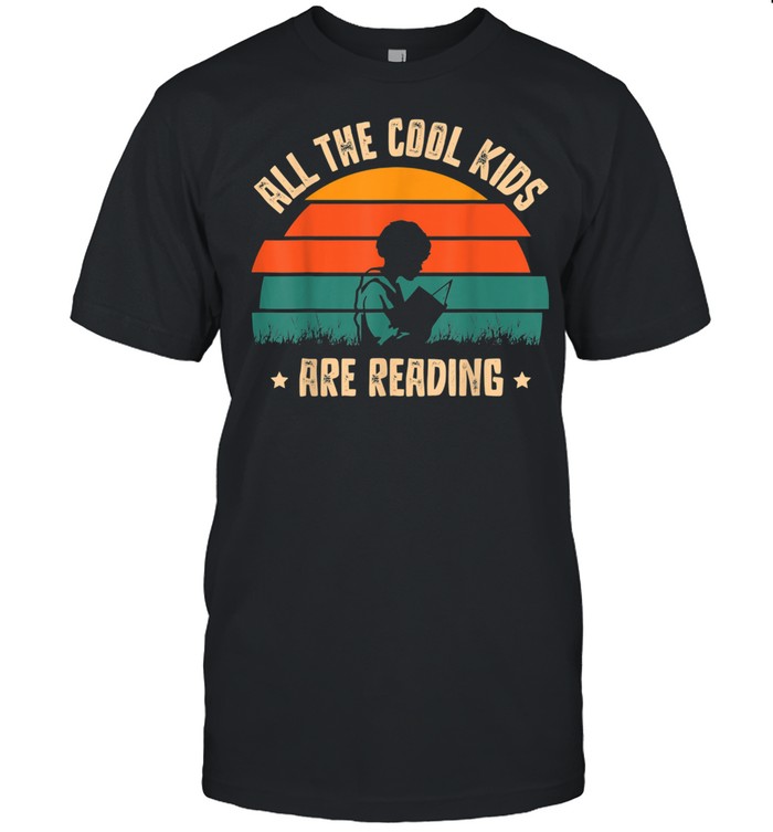 All the Cool are Reading Book Vintage Reto Sunset shirt