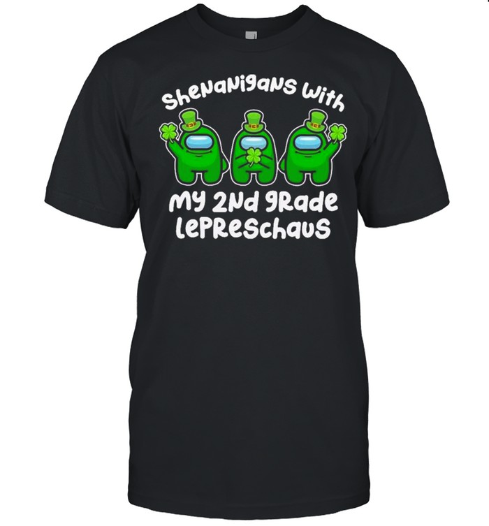 Among Us Shenanigans With My 2nd Grade Lepreschaus Happy St Patrick’s Day shirt Classic Men's T-shirt