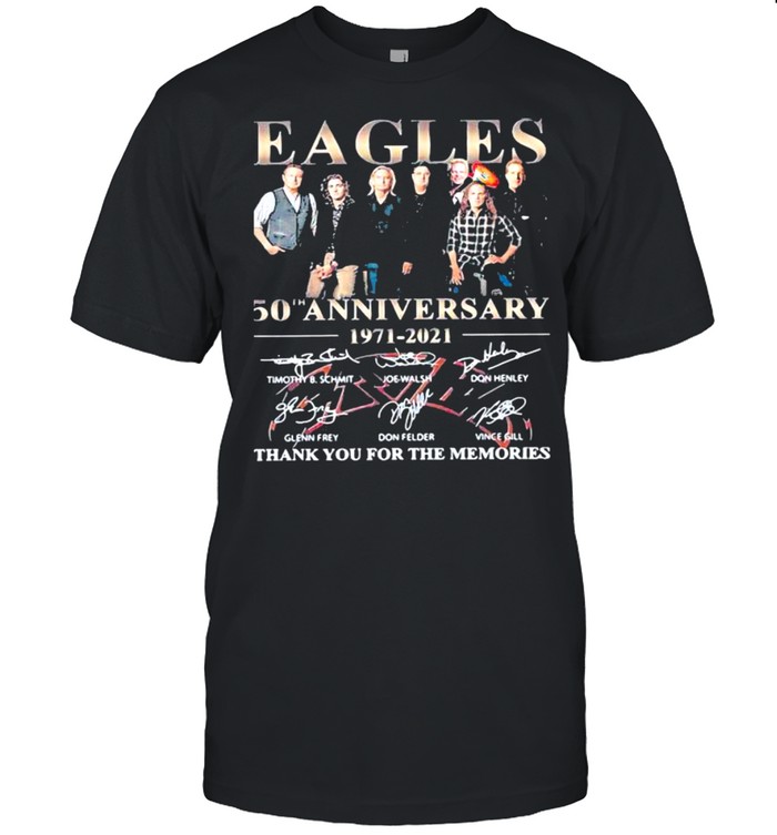 Eagles 50th Anniversary 1971 2021 Thank You For The Memories Signature Shirts