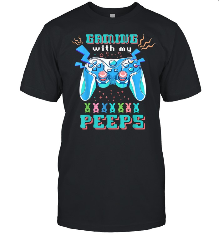 Gaming With My Easter Peeps Gaming Bunny shirt Classic Men's T-shirt