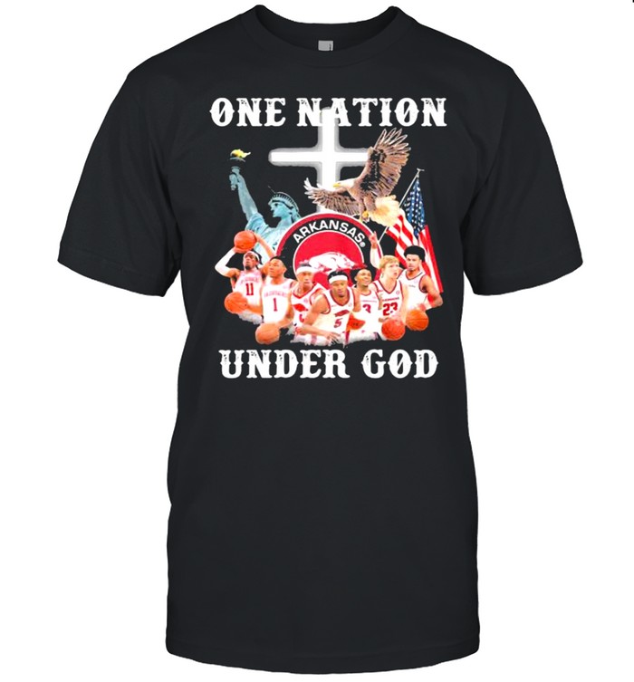 One Nation Under God Arkansas American Flag Shirts