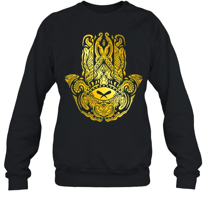 Symbol Golden Hamsa shirt Unisex Sweatshirt