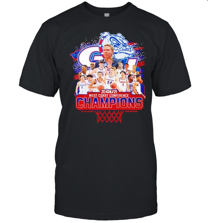 Gonzaga Bulldogs 2021 West Coast Conference Champions shirts