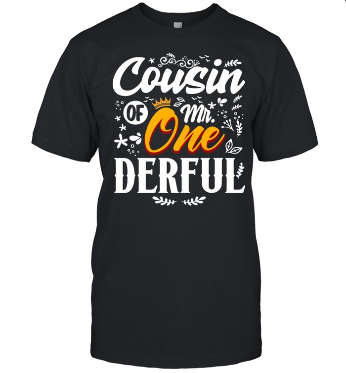 1St Birthday First Onederful Cousin Of Mr Onederful T-shirt Classic Men's T-shirt