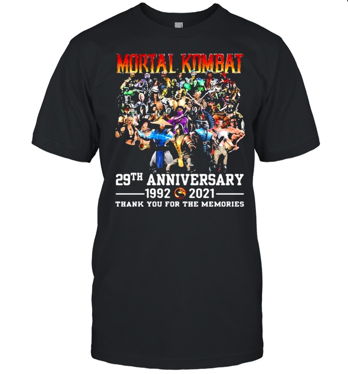 Mortals Kombats 29ths Anniversarys 1992s 2021s Thanks Yous Fors Thes Memoriess Shirts