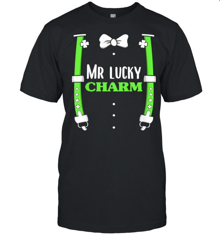 Mr Lucky Charm Suspenders Bow St Patricks Day Toddler Boy shirt Classic Men's T-shirt