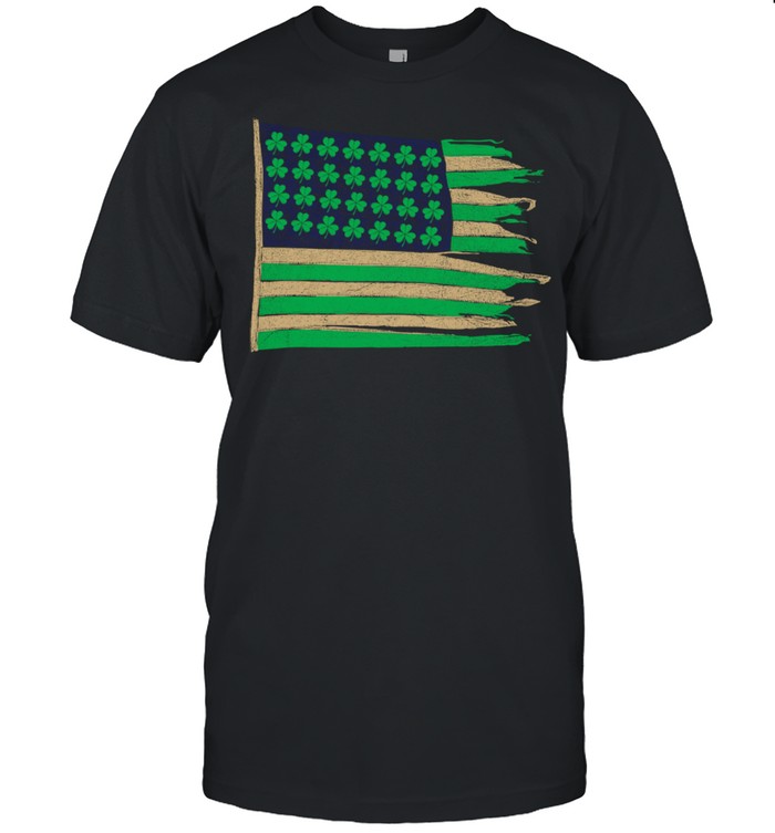 St Patricks Day American Flag Vintage Irish Lucky shirts