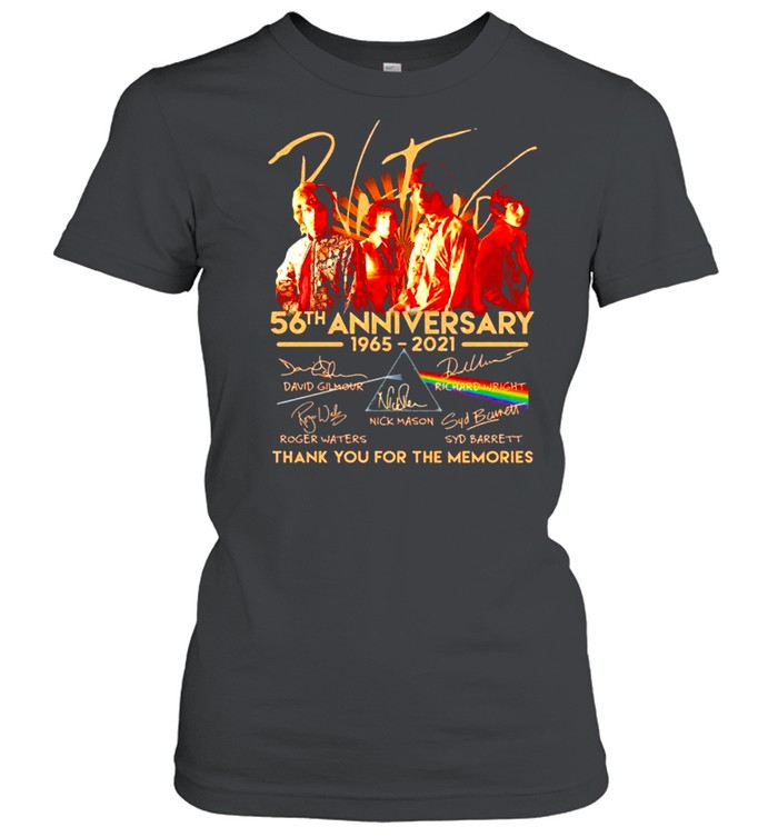 Pink Floyd 56th Anniversary 1965 2021 Thank You For The Memories Signatures Classic Women's T-shirt