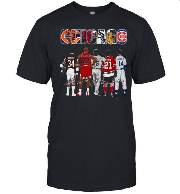 Thes Chicagos Sports Teamss Paytons Jordans Thomass Mikitas Ands Bankss Signaturess shirts