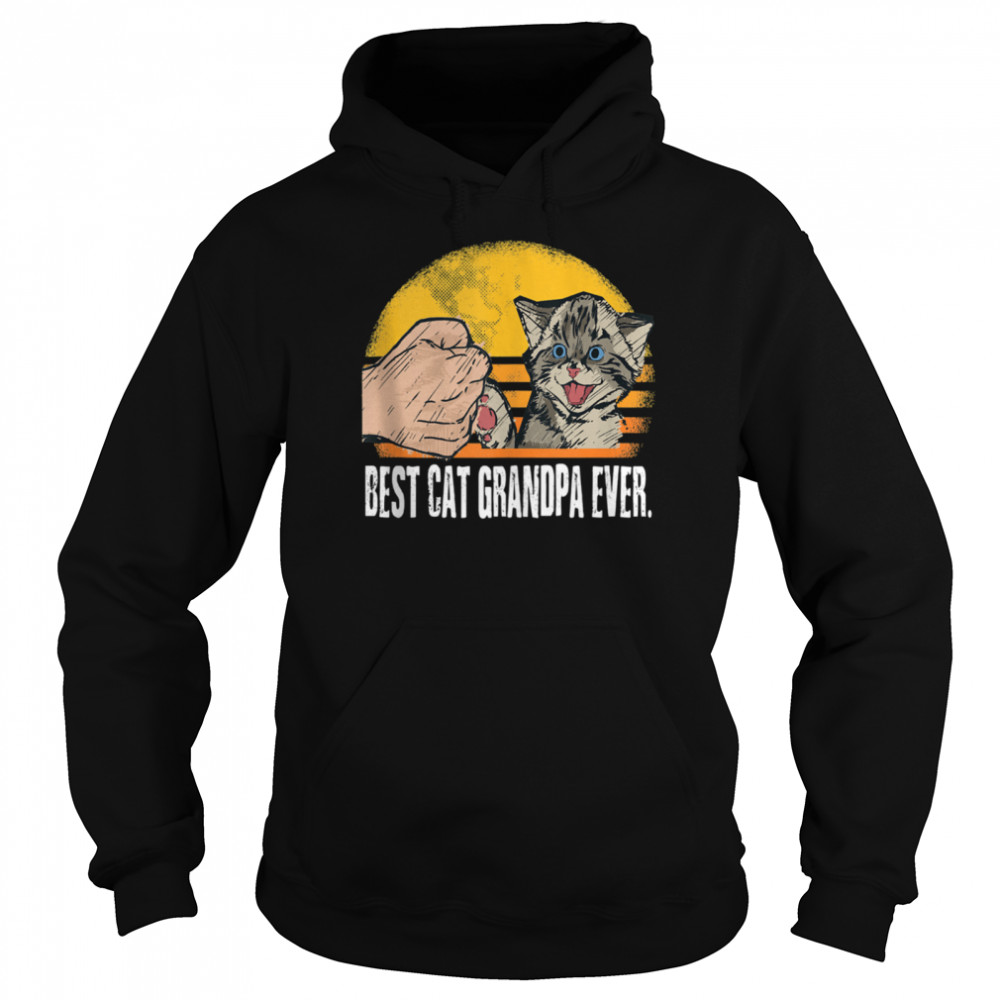 Cat Grandpa Vintage Eighties Cat Retro Distressed 2021 shirt Unisex Hoodie