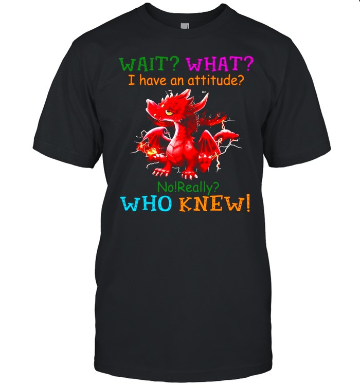 Dragon Wait What I Have An Attitude No Really Who Knew shirts