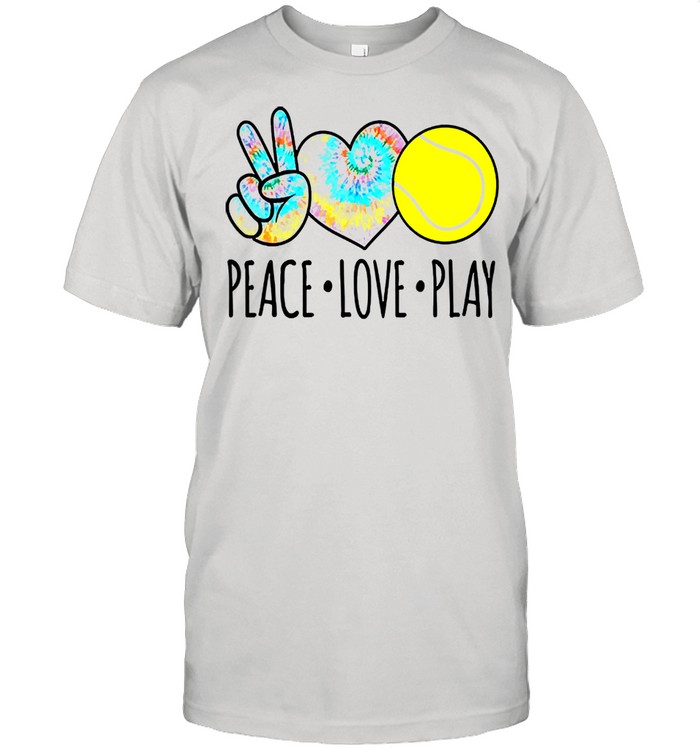 Tie dye tennis lover peace love play shirt
