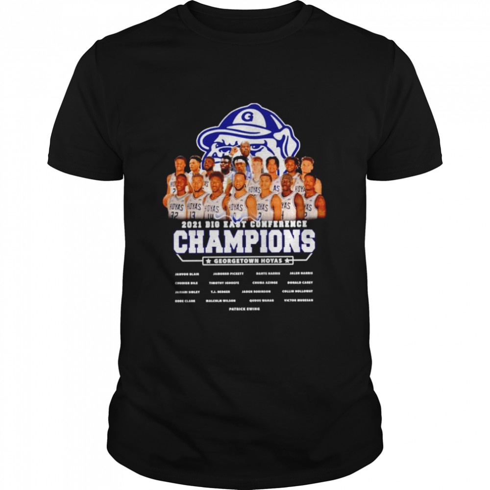 Gonzaga Bulldogs 2021 Big East conference champions Georgetown hoyas shirts