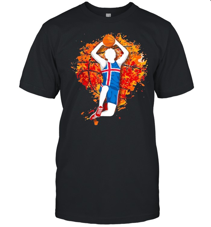 Icelandic National Flag Iceland Basketball Mid Air Slam Dunk New shirt