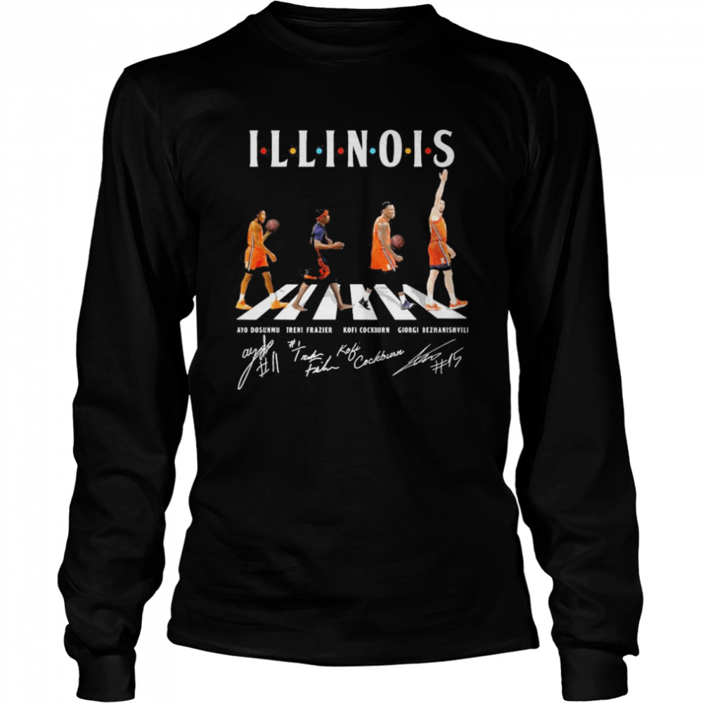 Illinois Abbey Road Signatures Long Sleeved T-shirt