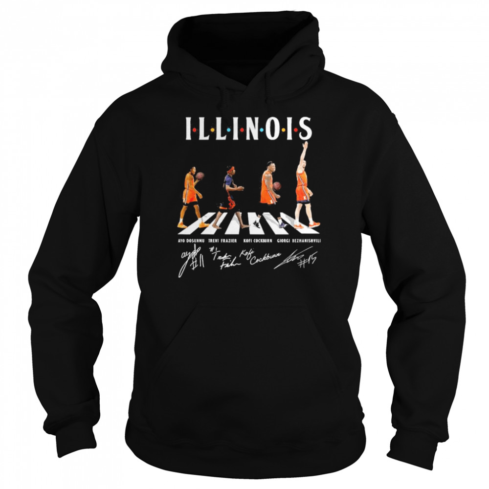 Illinois Abbey Road Signatures Unisex Hoodie