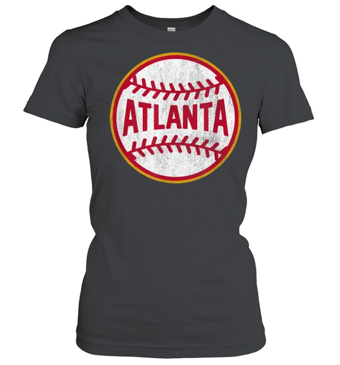 Vintage Atlanta Baseball Stitches  Classic Women's T-shirt