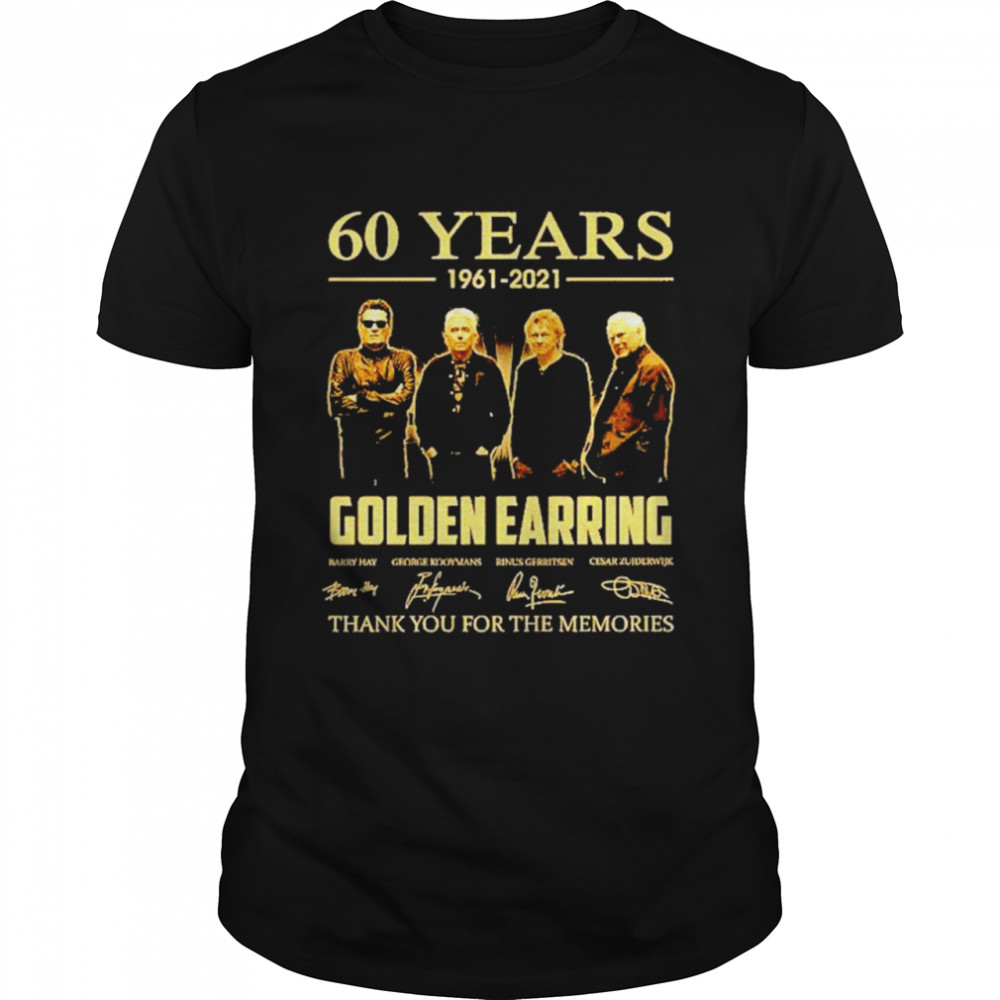60 Years 1961 2021 Golden Earring thank you for the memories signatures shirt