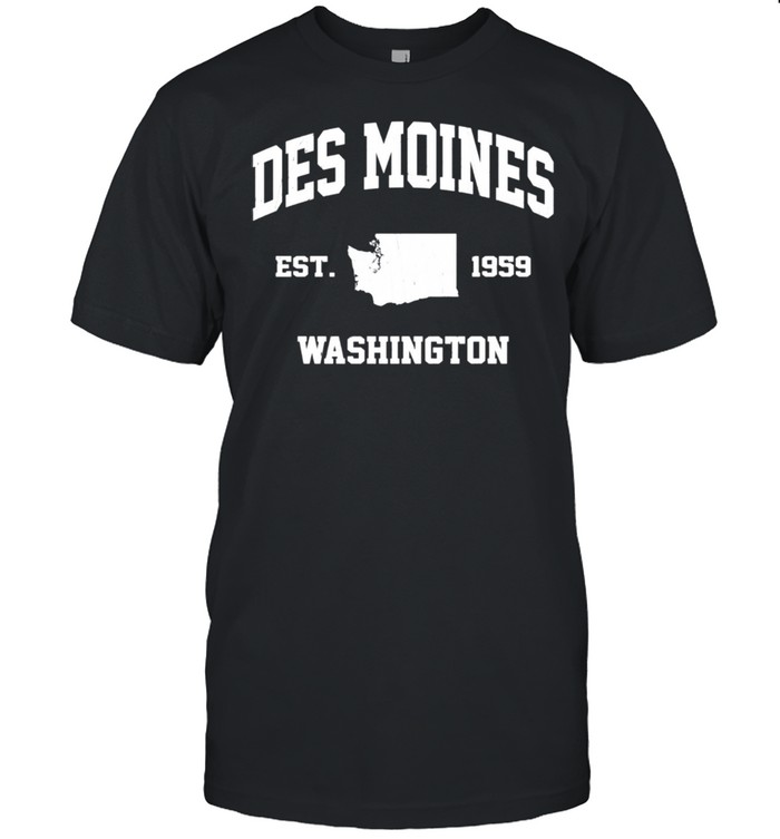 Des Moines Washington WA vintage state Athletic style shirt Classic Men's T-shirt