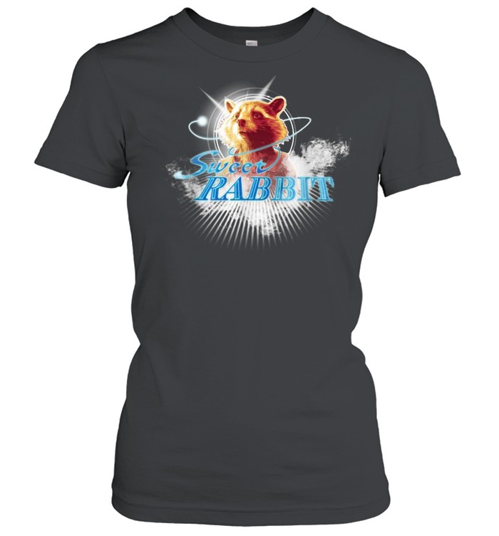 Marvel Guardians Rocket Raccoon Sweet Rabbit T-shirt Classic Women's T-shirt