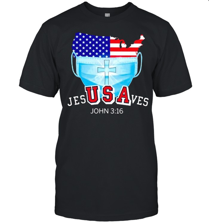 USA Jesus Saves john 3 16 shirt Classic Men's T-shirt