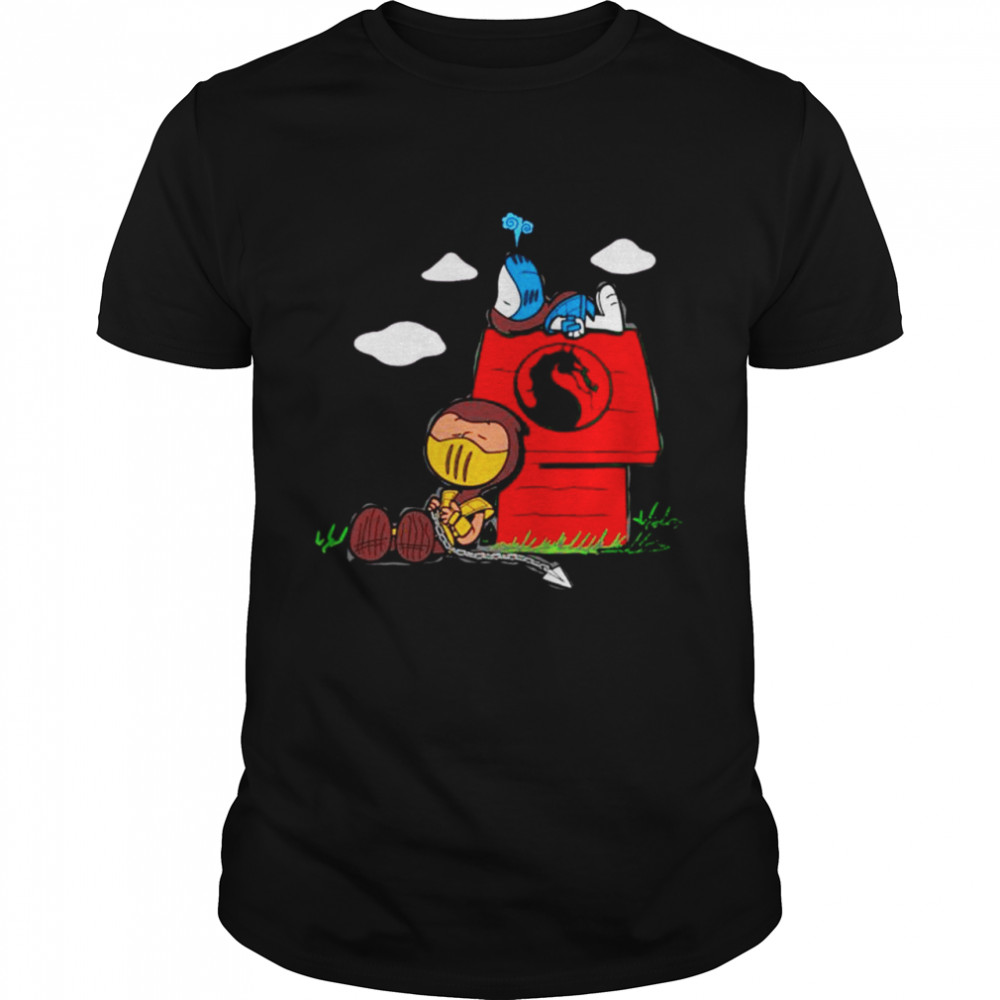 Snoopy and Charlie Brown mashup Mortal Kombat shirt Classic Men's T-shirt