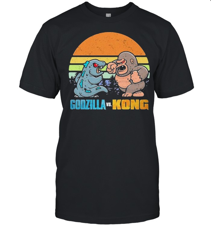 Chibi Godzilla Vs Kong Movie 2021 Vintage Retro shirt