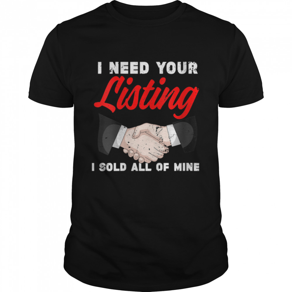 Real Estate Agent Broker Closing Deal Sold Seller  Classic Men's T-shirt