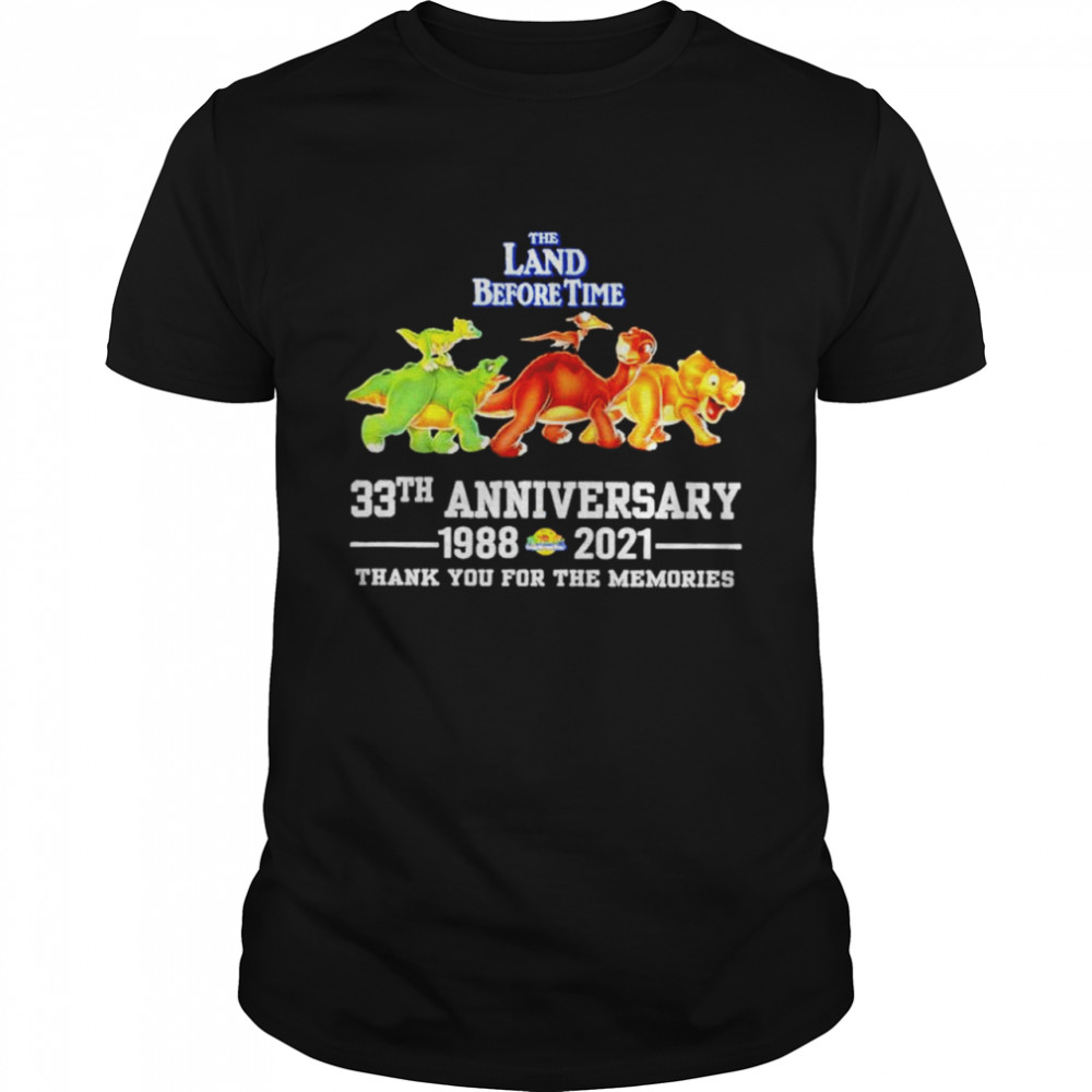 The land before time 33th anniversary 1988-2021 thank you for the memories shirt Classic Men's T-shirt