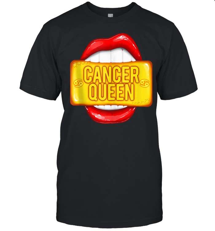 Big Cancer Queen Red Lips Zodiac Cancer  Classic Men's T-shirt