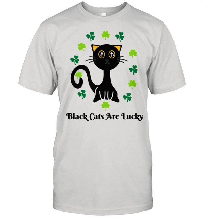 Black Cats Are Lucky Cat Mom Dad Cat Kitten  Classic Men's T-shirt