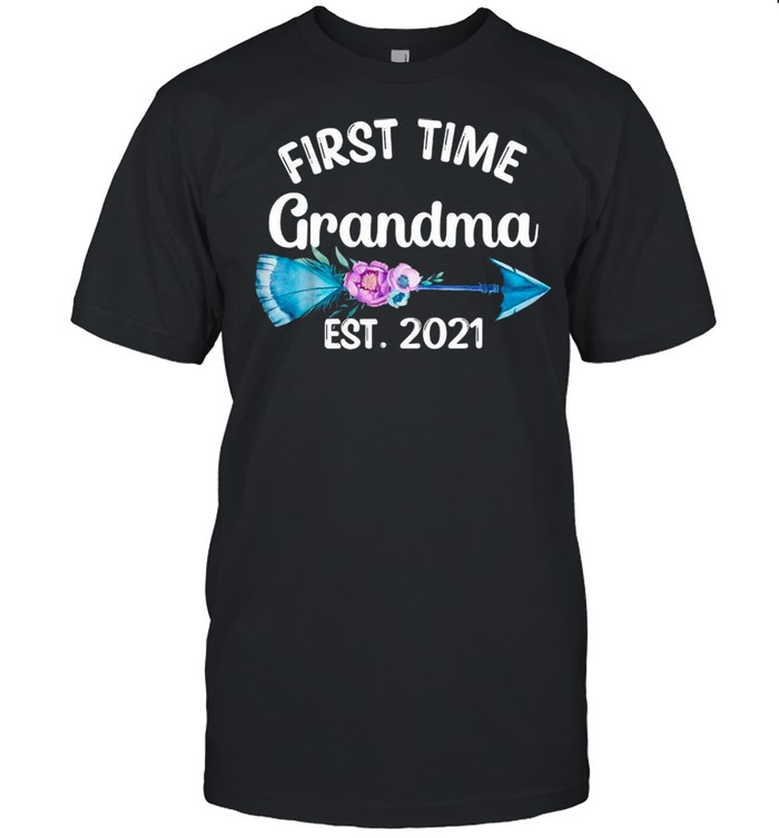 Boho First Time Grandma Est 2021 Pregnancy Announcement Unisex shirt Classic Men's T-shirt