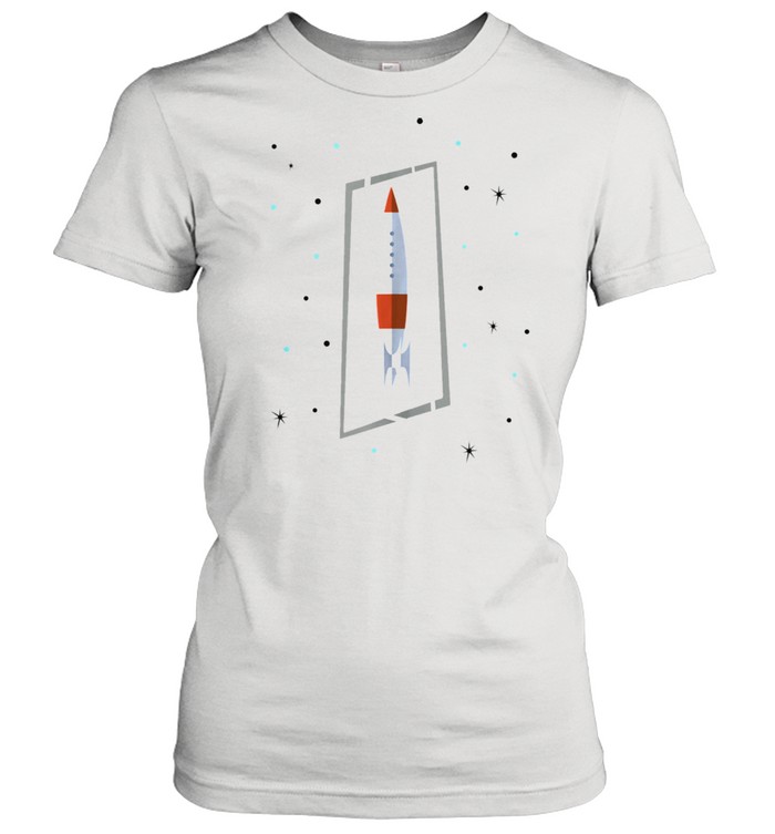 Mid Century Modern Space Ship  Classic Women's T-shirt