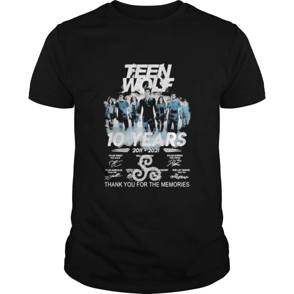 Teen Wolf 10 Years 2011 2021 Thank You For The Memories Signature Shirt