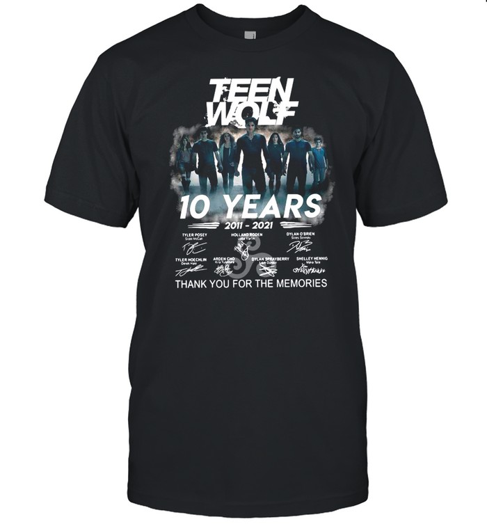 The Teen Wolf 10 Years 2011 2021 Signatures Thank You For The Memories shirt Classic Men's T-shirt